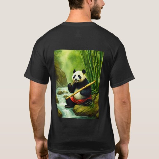 Bamboo Harmony: Guohua Panda T-Shirt (Rückseite)