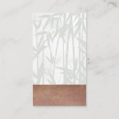 Bamboo Hintergrund | Lotus-Symbol für die Heilung  Visitenkarte (Rückseite)