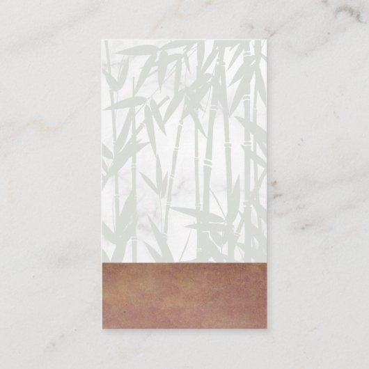 Bamboo Hintergrund | Lotus-Symbol für die Heilung  Visitenkarte (Rückseite)