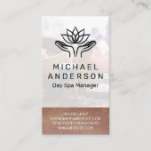 Bamboo Hintergrund | Lotus-Symbol für die Heilung Visitenkarte (Vorderseite)