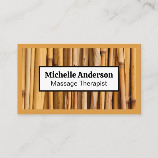 Bamboo Hintergrund Visitenkarte (Vorderseite)