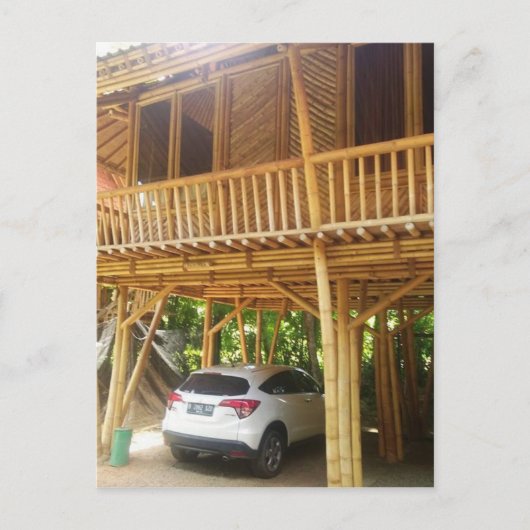 Bamboo House in Bali Postkarte (Vorderseite)
