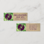 Bamboo Icon | Hintergrund Palmblätterblättern Mini Visitenkarte (Vorne/Hinten)