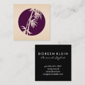 Bamboo Icon Quadratische Visitenkarte (Vorne/Hinten)