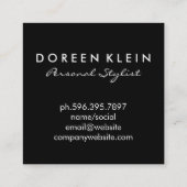 Bamboo Icon Quadratische Visitenkarte (Rückseite)