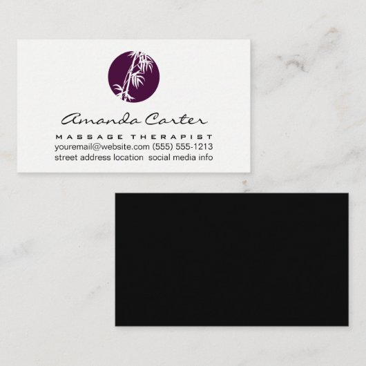 Bamboo Icon Visitenkarte (Vorne/Hinten)