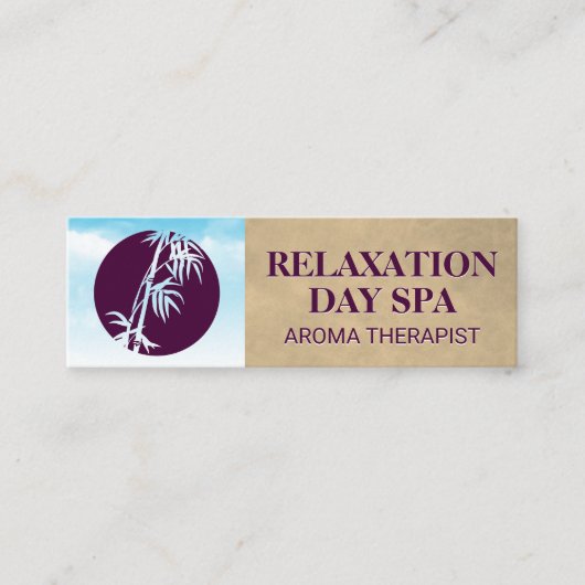 Bamboo Icon | Wolken und Sky Mini Visitenkarte (Vorderseite)