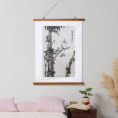 Bamboo Ink Artwork Print Wall Art Tapestes Wandteppich Mit Holzrahmen (Schlafzimmer)