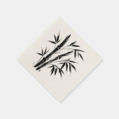 Bamboo Ink Illustration - Zen Design Serviette (Ecke)