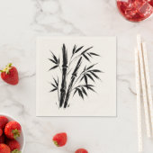 Bamboo Ink Illustration - Zen Design Serviette (Beispiel)