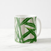 Bamboo Jungle Hawaiian Strip - Grün und Taupe Kaffeetasse (VorderseiteRechts)