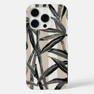 Bamboo Jungle Hawaiian Strip - Schwarz iPhone 16 Pro Hülle