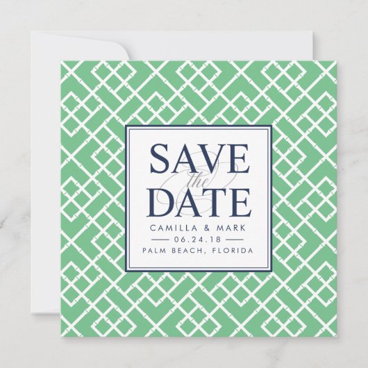 Bamboo Lattice Save the Date (Vorderseite)