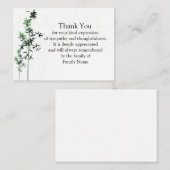 Bamboo Leaf nach der Beerdigung danke Ihnen Karten (Vorne/Hinten)