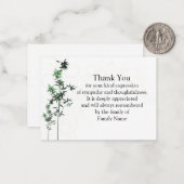 Bamboo Leaf nach der Beerdigung danke Ihnen Karten (Vorderseite/Rückseite Beispiel)