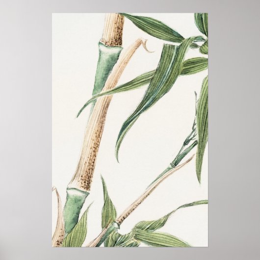 Bamboo Leaf Vintage Kunst Poster (Vorne)