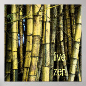 Bamboo live Zen-Poster Poster (Vorne)
