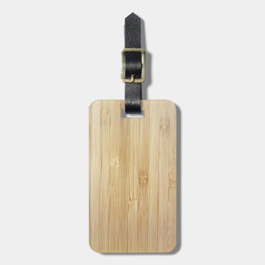 Bamboo-Look Gepäckanhänger (Vorderseite vertikal)
