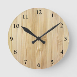 Bamboo-Look Runde Wanduhr