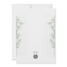 Bamboo Love Double Happiness Chinesische Hochzeit
