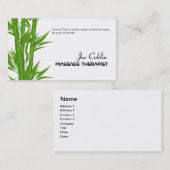Bamboo Massage Therapeut Business Card Visitenkarte (Vorne/Hinten)