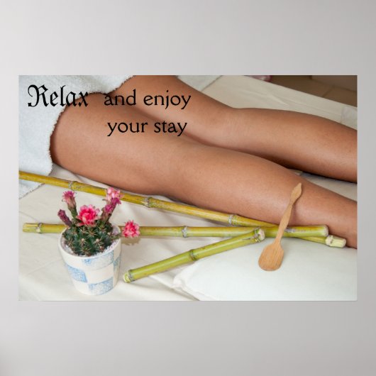 Bamboo Massagewerkzeuge neben Legen Poster (Vorne)