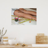 Bamboo Massagewerkzeuge neben Legen Poster (Küche)
