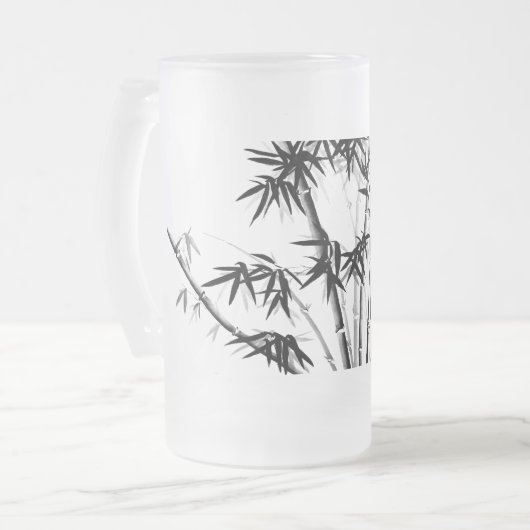 Bamboo Mattglas Bierglas (Vorderseite Links)