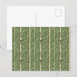 Bamboo Muster Postkarte