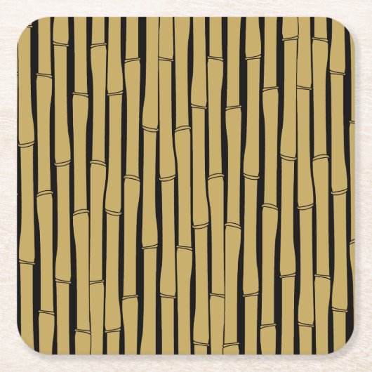 Bamboo Muster Rechteckiger Pappuntersetzer (Vorderseite)