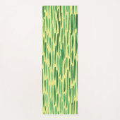 Bamboo Muster Tiki Vibe Green Streifen Yogamatte (Vorderseite)