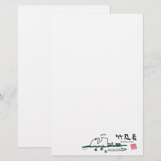 bamboo ninja briefpapier (Vorne/Hinten)