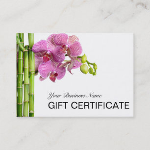 Bamboo-Orchideen-Spa-Salon-Geschenkgutschein Rabattkarte