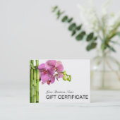 Bamboo Orchids Spa Salon Gift Certificate Rabattkarte (Stehend Vorderseite)