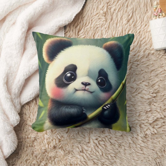 Bamboo Panda (2 Seiten): Kissen (Decke)