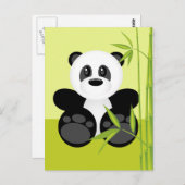 Bamboo Panda Bear Postkarte (Vorne/Hinten)