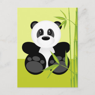 Bamboo Panda Bear Postkarte