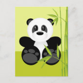 Bamboo Panda Bear Postkarte (Vorderseite)