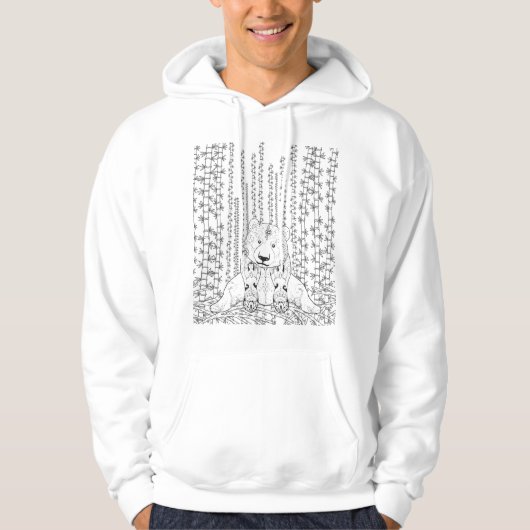 Bamboo Panda Doodle Hoodie (Vorderseite)