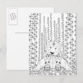 Bamboo Panda Doodle Postkarte (Vorne/Hinten)