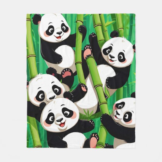 Bamboo Panda Fleecedecke (Vorderseite)
