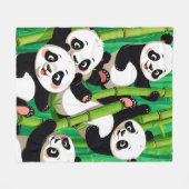Bamboo Panda Fleecedecke (Vorderseite (Horizontal))