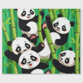 Bamboo Panda Geschenkpapier (Flach)