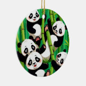 Bamboo Panda Keramik Ornament (Rechts)