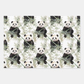 Bamboo Panda Packpapier Geschenkpapier Set (Vorderseite)