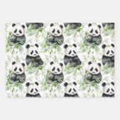 Bamboo Panda Packpapier Geschenkpapier Set (Vorderseite)