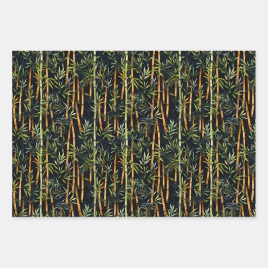 Bamboo Panda Packpapier Geschenkpapier Set (Vorderseite)