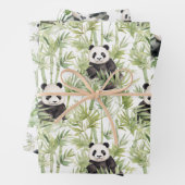 Bamboo Panda Packpapier Geschenkpapier Set (Beispiel)