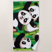 Bamboo Panda Strandtuch (Vorderseite)