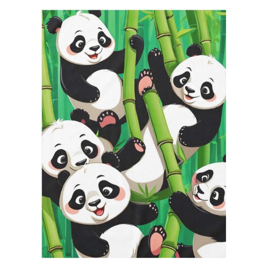 Bamboo Panda Tischdecke (Vorderseite)